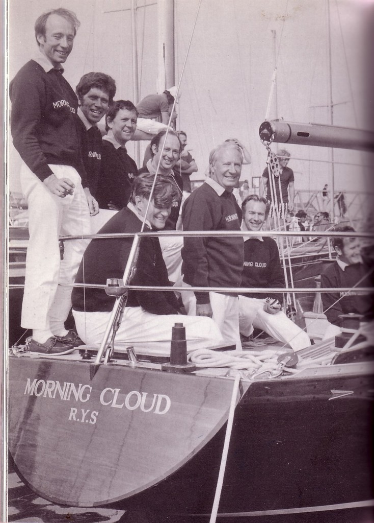 Owen Parker, second from left aboard Morning Cloud in 1971 © George Layton